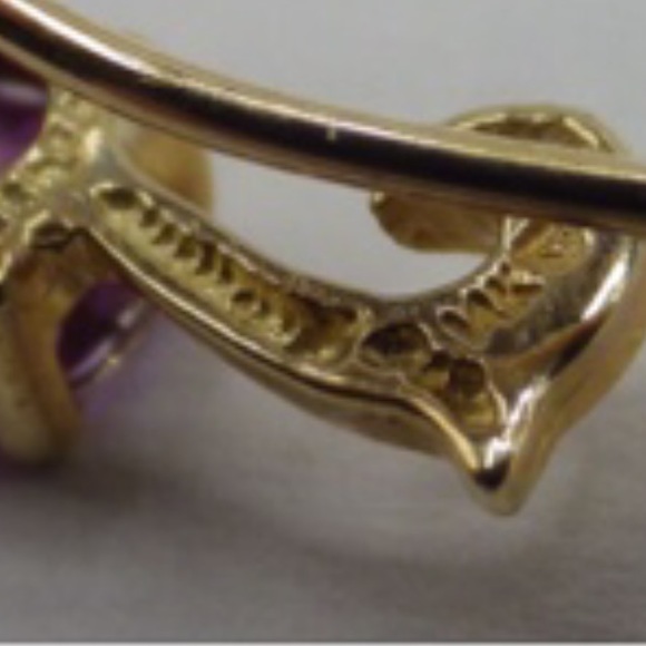 Preloved 14K Pink Purple Spinel Drop Earrings - Picture 2 of 6